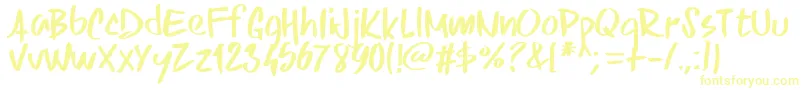 Pwskriptt-Schriftart – Gelbe Schriften