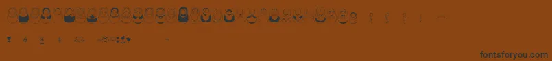 Matriochkas Font – Black Fonts on Brown Background
