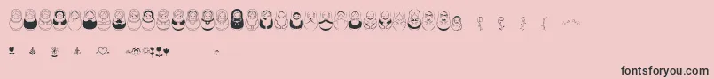 Matriochkas Font – Black Fonts on Pink Background