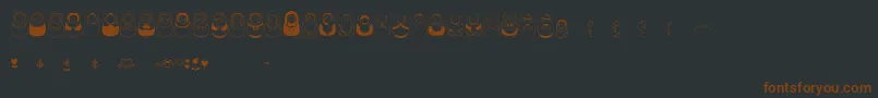 Matriochkas Font – Brown Fonts on Black Background