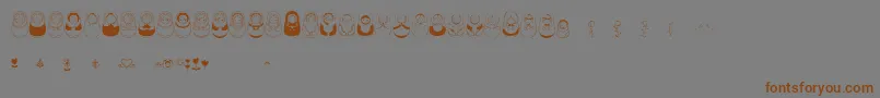 Matriochkas Font – Brown Fonts on Gray Background