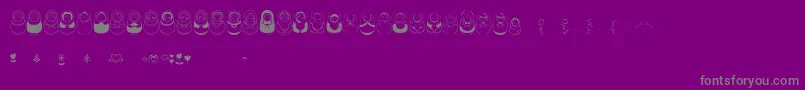 Matriochkas Font – Gray Fonts on Purple Background