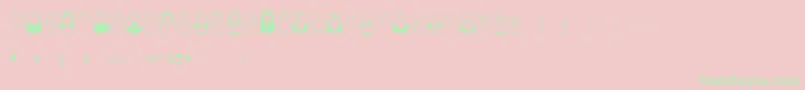 Matriochkas Font – Green Fonts on Pink Background