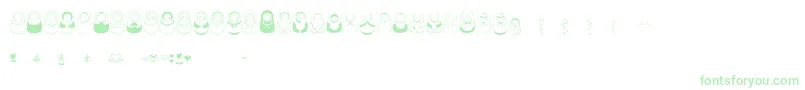 Matriochkas Font – Green Fonts on White Background