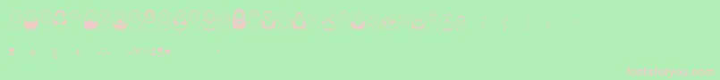 Matriochkas Font – Pink Fonts on Green Background