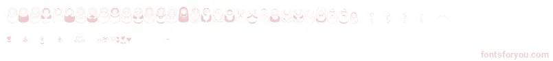 Matriochkas Font – Pink Fonts on White Background