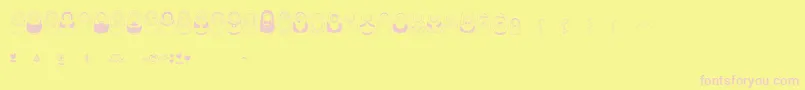 Matriochkas Font – Pink Fonts on Yellow Background