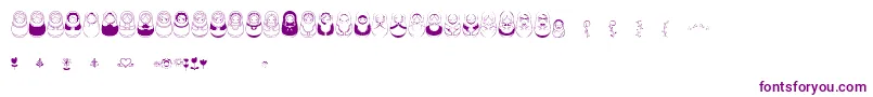 Matriochkas Font – Purple Fonts on White Background