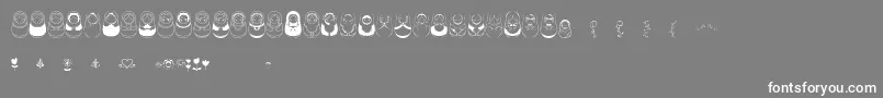 Matriochkas Font – White Fonts on Gray Background