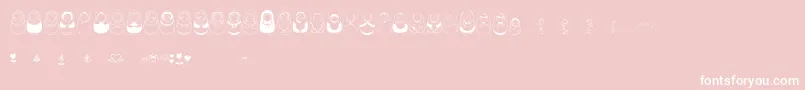 Matriochkas Font – White Fonts on Pink Background