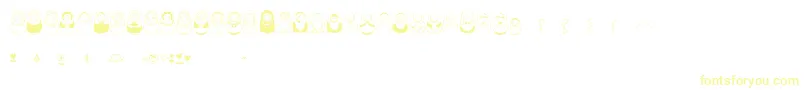 Matriochkas Font – Yellow Fonts on White Background