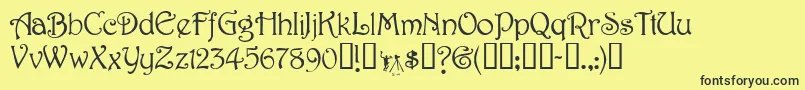 Jessaminescriptssk Font – Black Fonts on Yellow Background