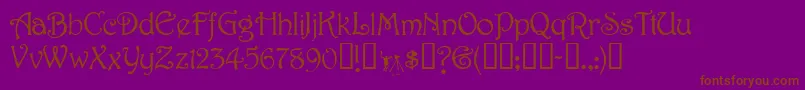 Jessaminescriptssk Font – Brown Fonts on Purple Background