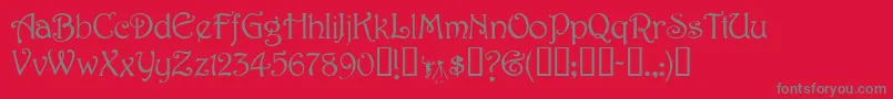 Jessaminescriptssk Font – Gray Fonts on Red Background