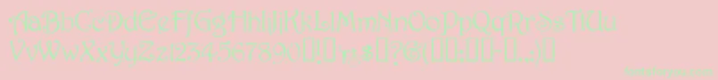 Jessaminescriptssk Font – Green Fonts on Pink Background