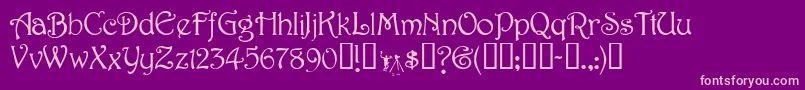 Jessaminescriptssk Font – Pink Fonts on Purple Background