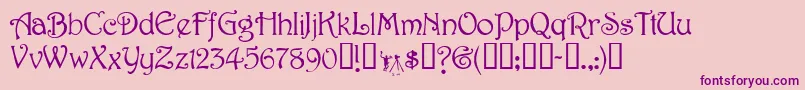 Jessaminescriptssk Font – Purple Fonts on Pink Background