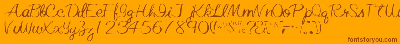 Elastictrainfont59RegularTtcon Font – Brown Fonts on Orange Background