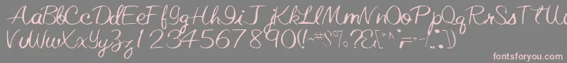 Elastictrainfont59RegularTtcon Font – Pink Fonts on Gray Background
