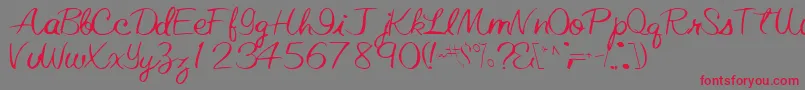 Elastictrainfont59RegularTtcon Font – Red Fonts on Gray Background