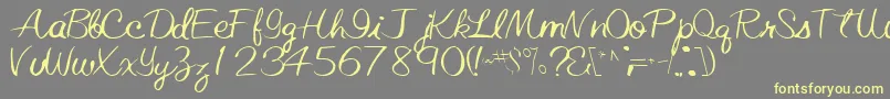 Elastictrainfont59RegularTtcon Font – Yellow Fonts on Gray Background