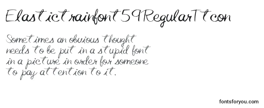 Elastictrainfont59RegularTtcon-fontti