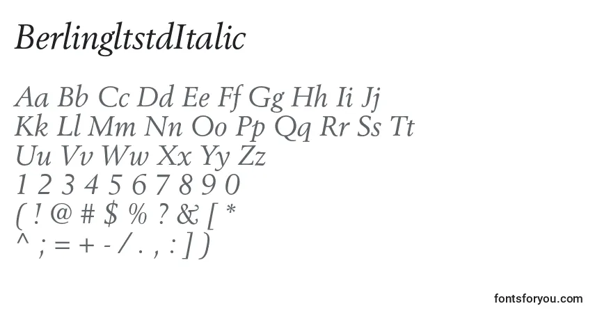 BerlingltstdItalic Font – alphabet, numbers, special characters