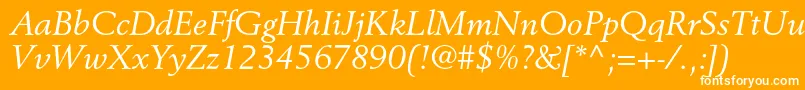 BerlingltstdItalic Font – White Fonts on Orange Background