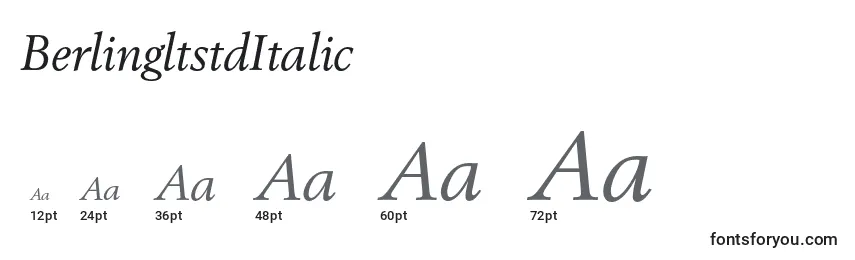 BerlingltstdItalic font sizes