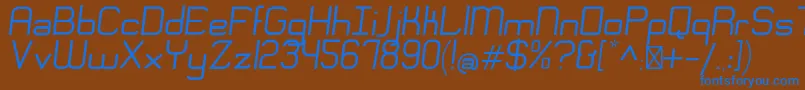 Подробнее о шрифте EngadiRegularoblique Шрифт EngadiRegularoblique – синие шрифты на коричневом фоне
