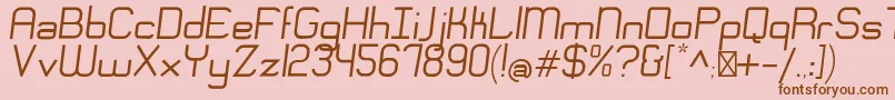 EngadiRegularoblique Font – Brown Fonts on Pink Background