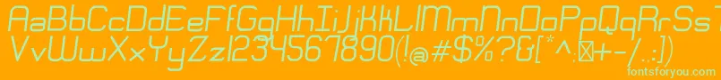 More about EngadiRegularoblique Font EngadiRegularoblique Font – Green Fonts on Orange Background