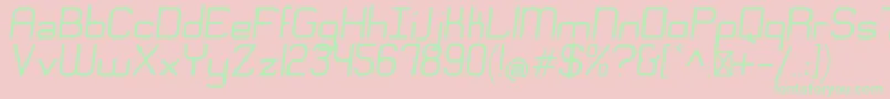 EngadiRegularoblique Font – Green Fonts on Pink Background