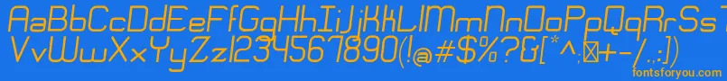 EngadiRegularoblique Font – Orange Fonts on Blue Background