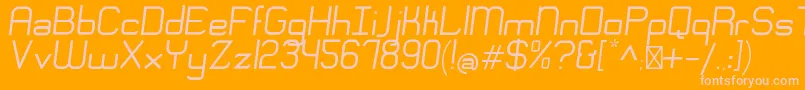 Шрифт EngadiRegularoblique – розовые шрифты на оранжевом фоне