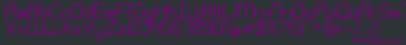 EngadiRegularoblique Font – Purple Fonts on Black Background