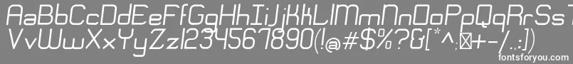 EngadiRegularoblique Font – White Fonts on Gray Background