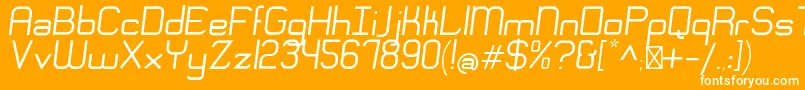 EngadiRegularoblique Font – White Fonts on Orange Background