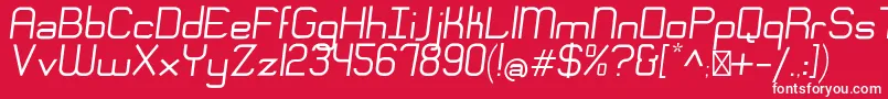 Шрифт EngadiRegularoblique – белые шрифты на красном фоне