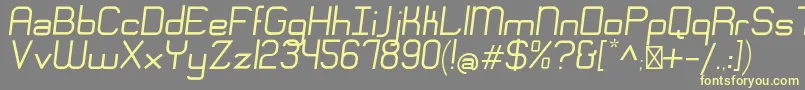 EngadiRegularoblique Font – Yellow Fonts on Gray Background