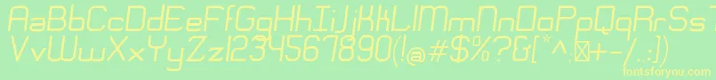 More about EngadiRegularoblique Font EngadiRegularoblique Font – Yellow Fonts on Green Background
