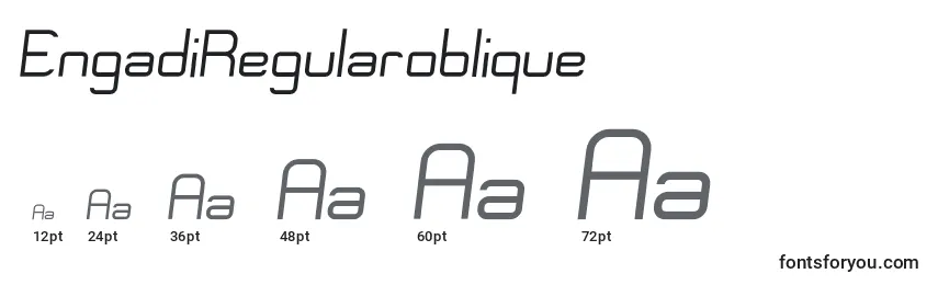 Размеры шрифта EngadiRegularoblique