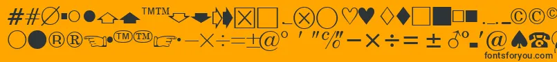 EisagonewssskRegular Font – Black Fonts on Orange Background