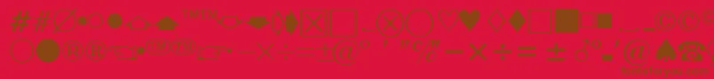 EisagonewssskRegular Font – Brown Fonts on Red Background