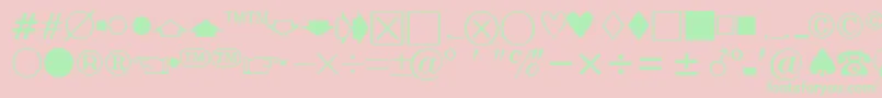 Więcej informacji o czcionce EisagonewssskRegular Czcionka EisagonewssskRegular – zielone czcionki na różowym tle