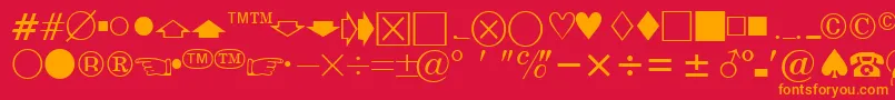 EisagonewssskRegular Font – Orange Fonts on Red Background