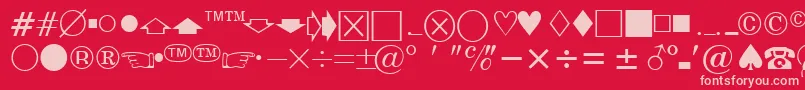 EisagonewssskRegular Font – Pink Fonts on Red Background