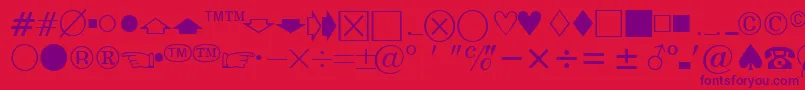EisagonewssskRegular Font – Purple Fonts on Red Background