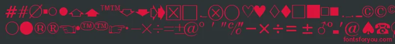 EisagonewssskRegular Font – Red Fonts on Black Background