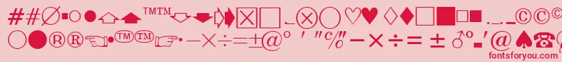フォントEisagonewssskRegular – ピンクの背景に赤い文字